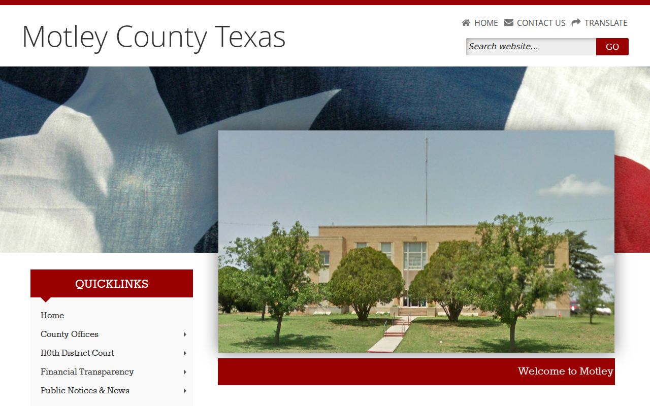 Motley County warrant records courthouse contact and hours on the county website
